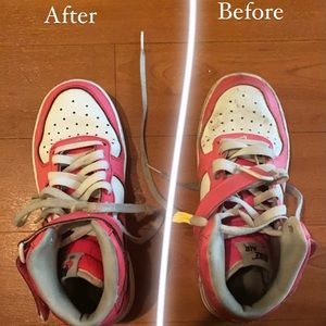 WELL USED Pink Nike Air Force 1s High Tops